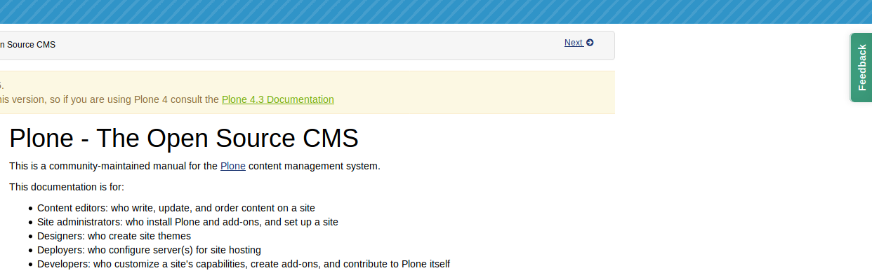 Picture of feedback widget