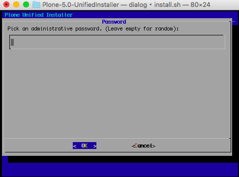 Shows password menu