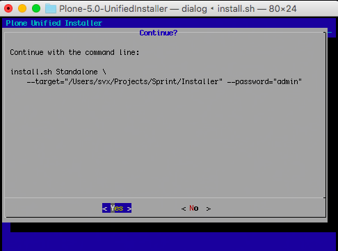 Show overview about password and target dir